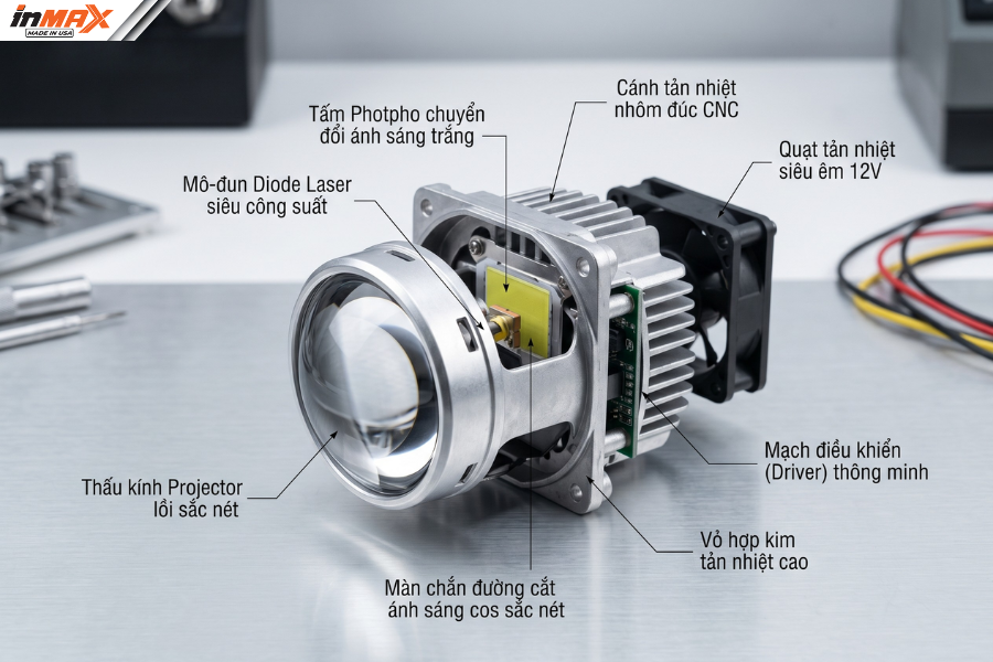 Độ đèn ô tô Bi Laser