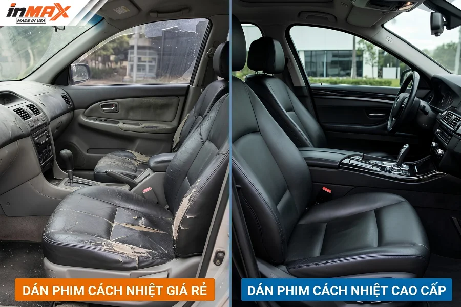 Nội thất bạc màu khi dán phim cách nhiệt giá rẻ
