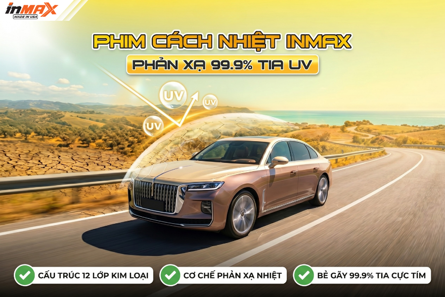 Phim Inmax kính sườn mang đến khả năng cản Tia UV lên tới 99.9%