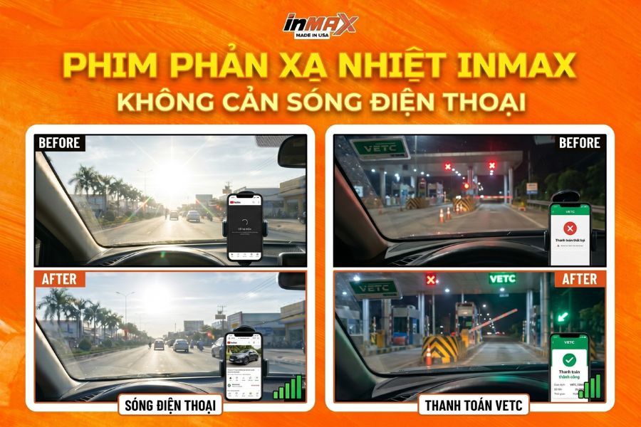 Phim cách nhiệt Inmax của nước nào không cản sóng điện tử