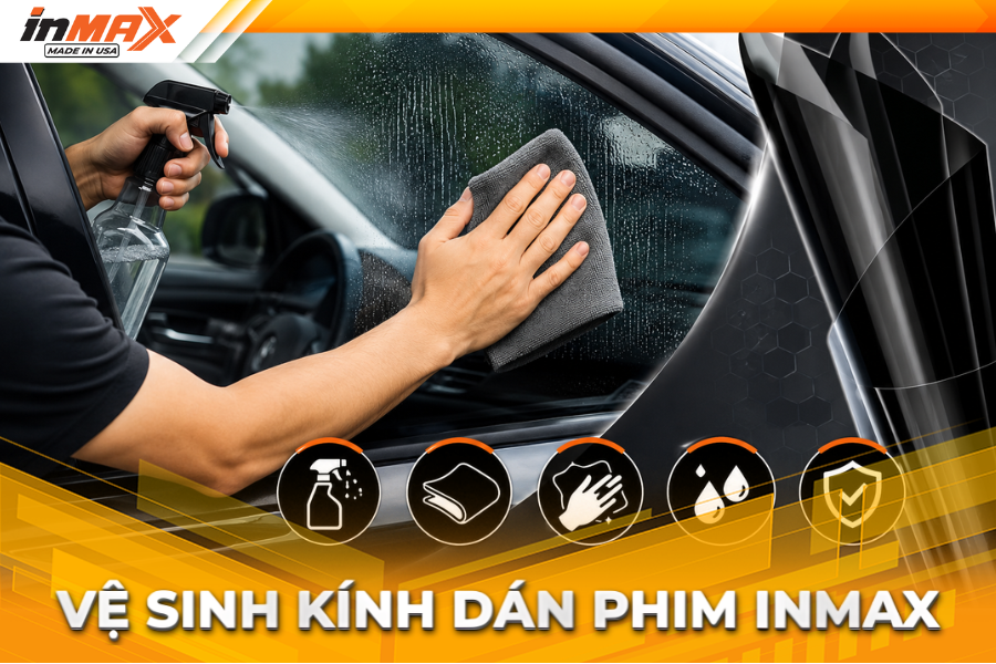 Vệ sinh kính dán phim Inmax