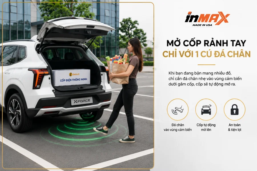 Mở cốp tiện lợi với cảm biến đá chân
