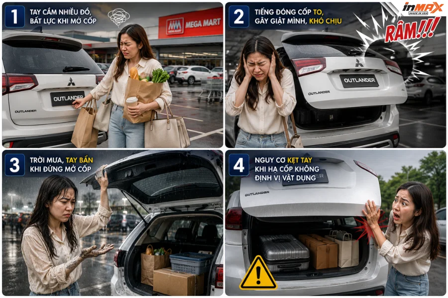 Những bất tiện khi sử dụng cốp cơ Outlander