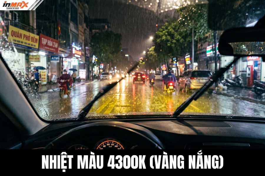 Nhiệt màu 4300K (Vàng nắng/Trung tính)