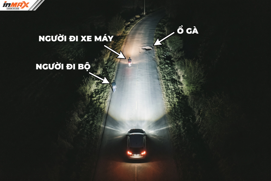 Đèn pha ô tô giúp chiếu xa, rõ nét để nhìn thấy chướng ngại vật từ xa
