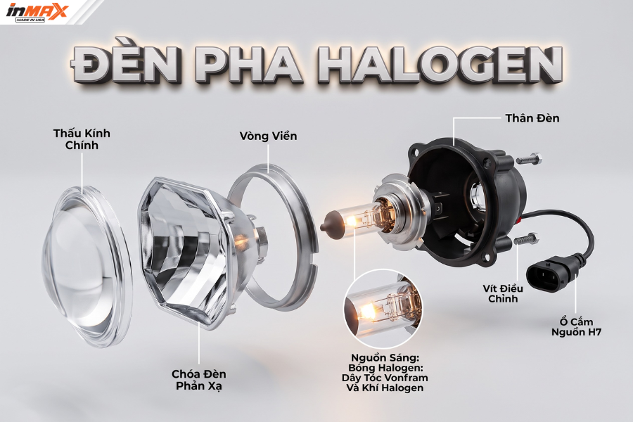 Đèn pha ô tô Halogen