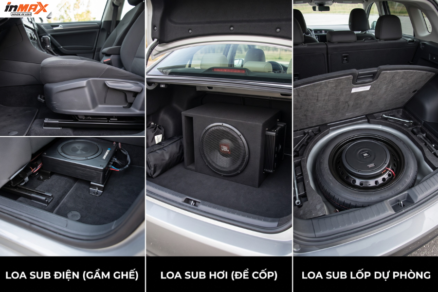 3 loại Loa SUB oto phổ biến
