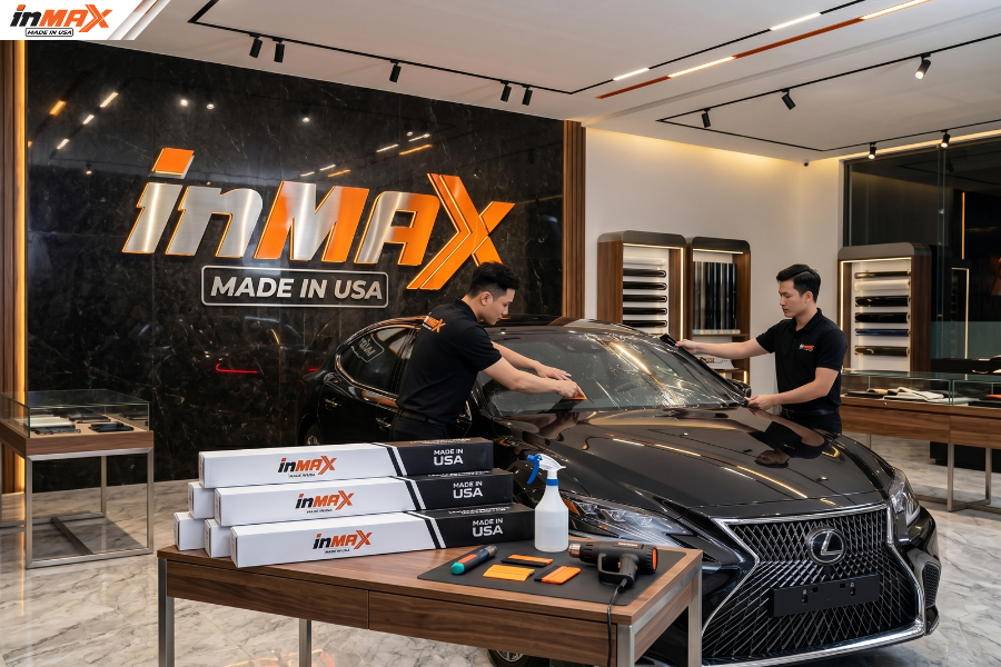 Phim cách nhiệt ô tô giá rẻ Inmax có phòng thi công đạt chuẩn quốc tế