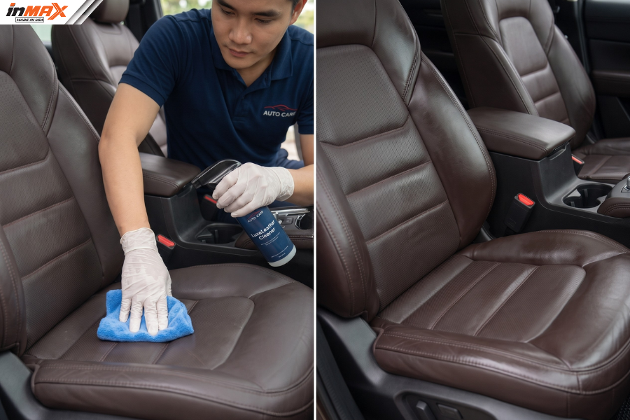 Sau khi vệ sinh nội thất ô tô cần bảo dưỡng các chi tiết da