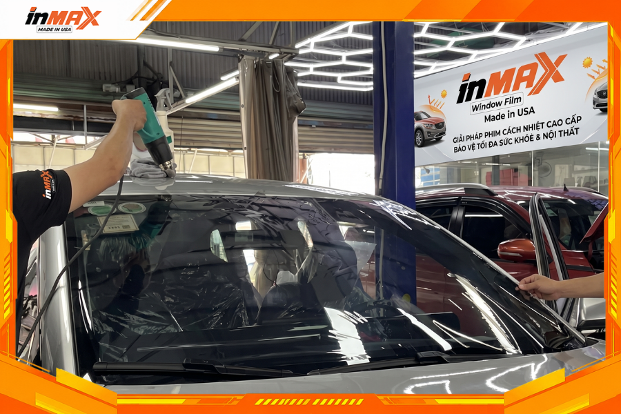 Sấy phim hoàn thiện quy trình dán phim cách nhiệt cho xe MPV7