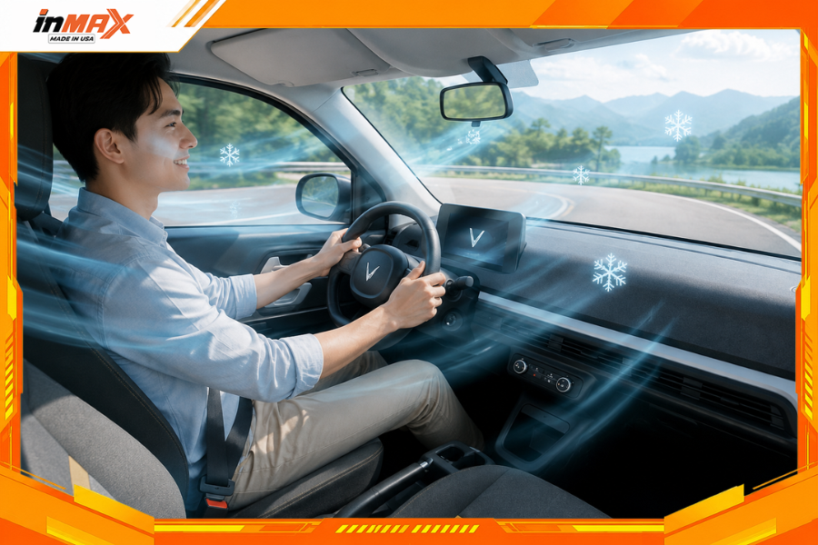 Dán phim cách nhiệt cho xe VF2 làm mát khoang lái và bảo vệ pin