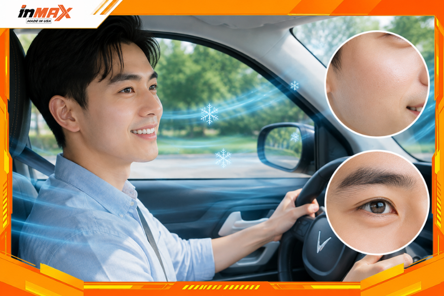 Dán phim cách nhiệt cho xe VF2 bảo vệ da và mắt cho người lái
