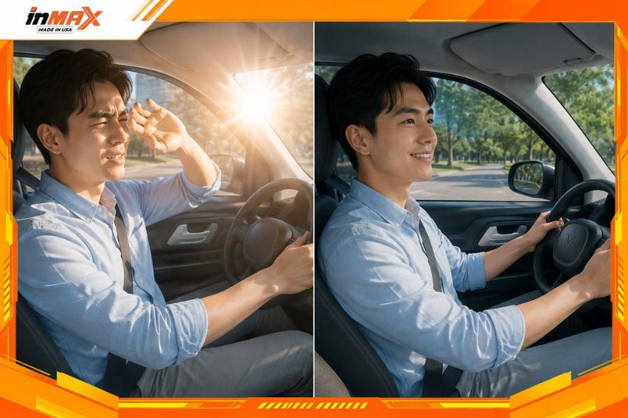 Dán phim cách nhiệt cho xe VF2 chống chói lóa cực tốt