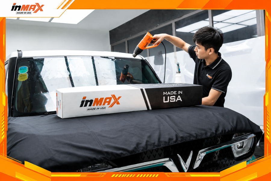 Dán phim cách nhiệt cho xe VF3 kính lái