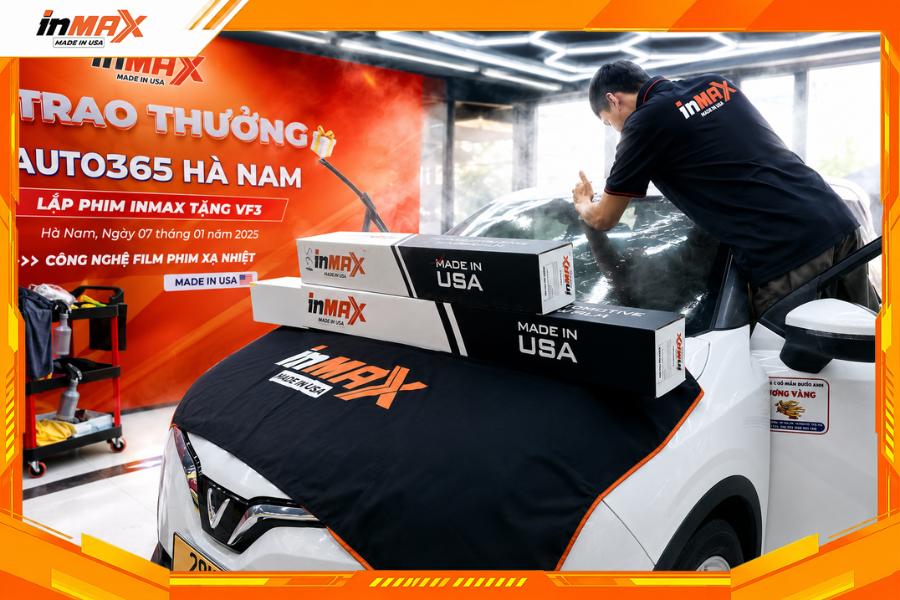 Thi công dán phim cách nhiệt ô tô cho xe VF5