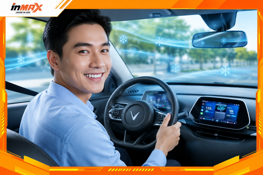 Dán phim cách nhiệt cho xe VF5 giúp bảo vệ sức khỏe người ngồi trong xe