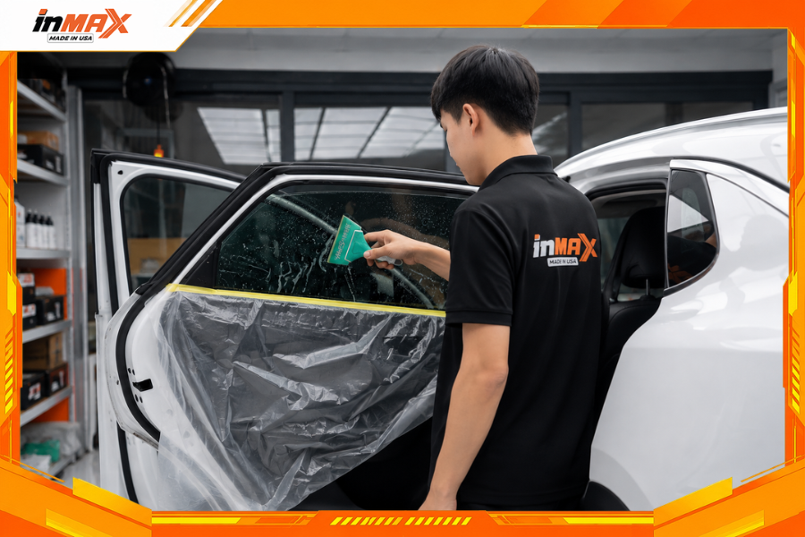 Dán phim cách nhiệt cho xe VF6 - Kính sườn