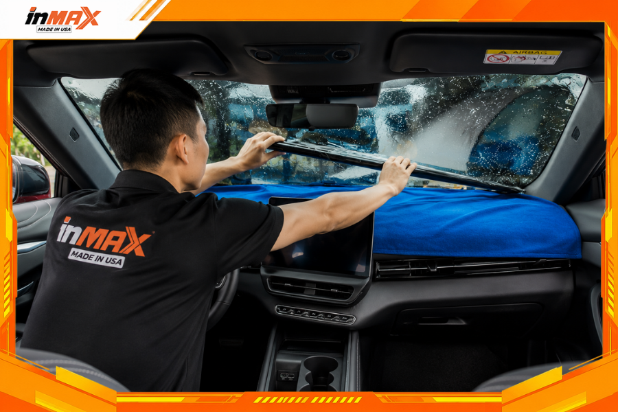 Dán phim cách nhiệt cho xe VF7 vị trí kính lái