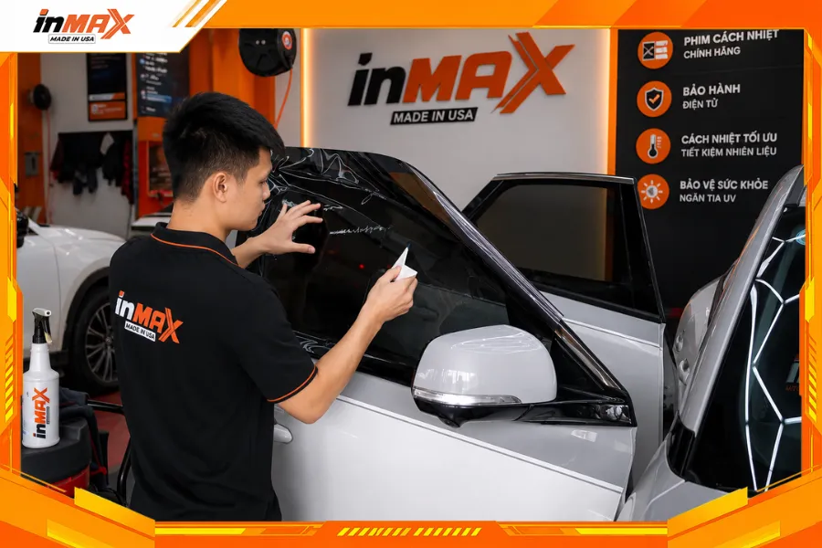Dán phim cách nhiệt cho xe VF8 tại 600+ Đại lý INMAX chính hãng