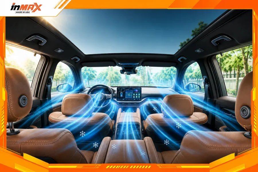 Dán phim cách nhiệt cho xe VF9 tiết kiệm điện năng tiêu thụ cho điều hòa