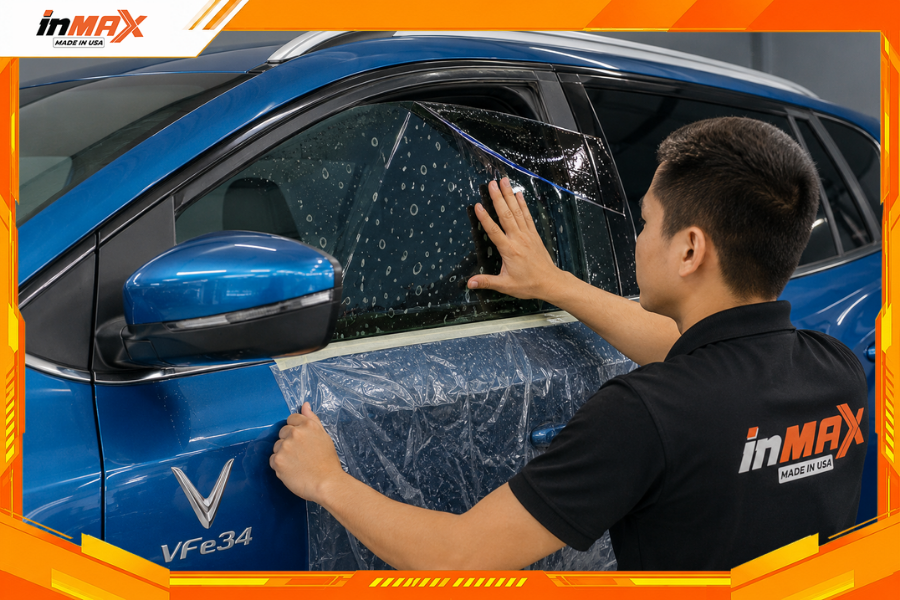 Quy trình dán phim cách nhiệt cho xe VFe34 đạt chuẩn