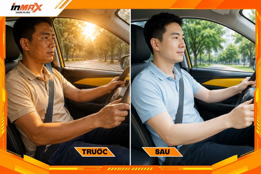 Dán phim cách nhiệt cho xe VFe34 bảo vệ da và mắt của người trong xe