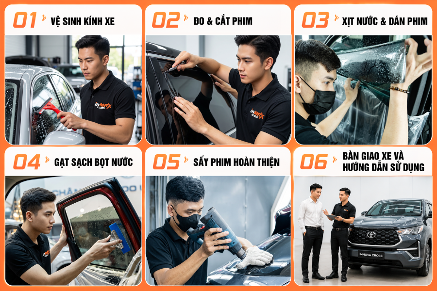 Quy trình dán phim cách nhiệt cho xe Vinfast Lux A đạt chuẩn tại hãng