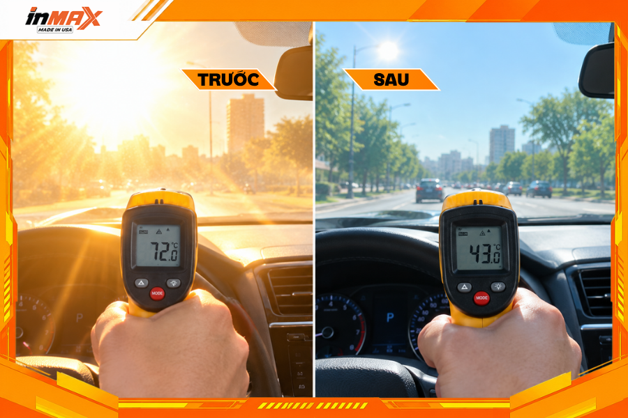 Dán phim cách nhiệt cho xe Vinfast Lux SA làm giảm nhiệt độ khoang lái