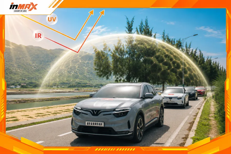 Lợi ích khi dán phim cách nhiệt cho xe VF8