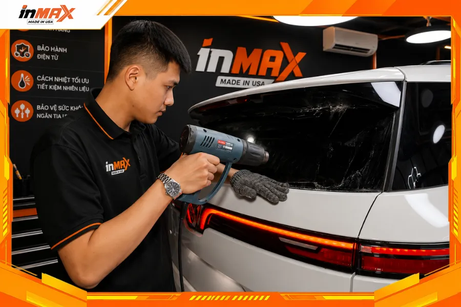 Quy trình dán phim cách nhiệt cho xe VF9
