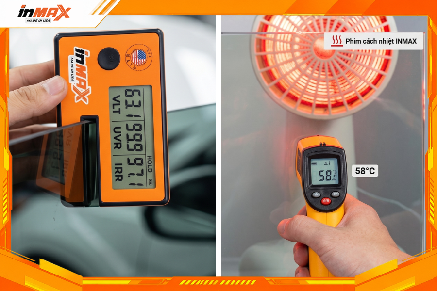 Test thông số trước khi dán phim cách nhiệt cho xe VF6