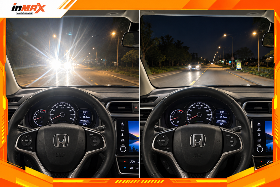 Khả năng giảm chói trước và sau khi dán phim cách nhiệt cho xe Honda BR-V
