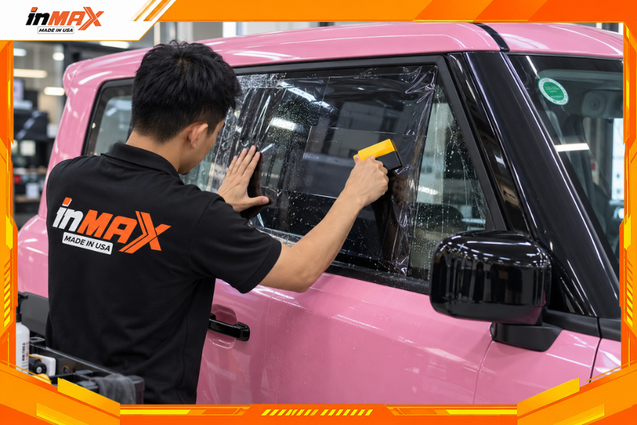 Dán phim cách nhiệt cho xe Minio Green giúp bảo vệ nội thất xe