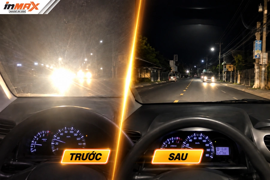 Dán phim cách nhiệt cho xe Toyota Yaris Cross giảm chói lóa, tăng tầm nhìn vào ban đêm