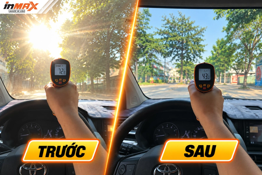 Dán phim cách nhiệt cho xe Toyota Yaris Cross giúp hạ nhiệt lượng truyền vào khoang xe