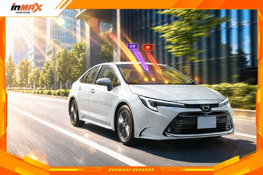 Kính nguyên bản của Toyota Altis hấp thụ đến 90% tia UV và IR