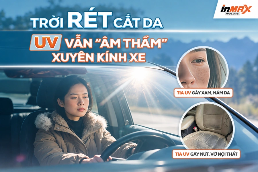 Tia UV vẫn xuyên qua kính xe vào mùa đông