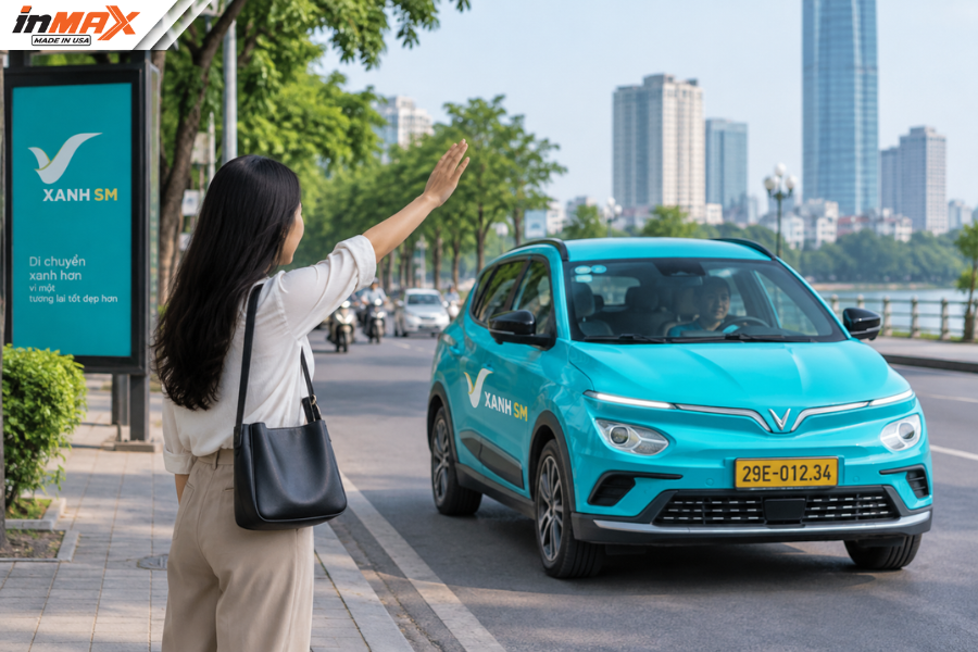 Đón (vẫy) Taxi Xanh SM trực tiếp trên đường