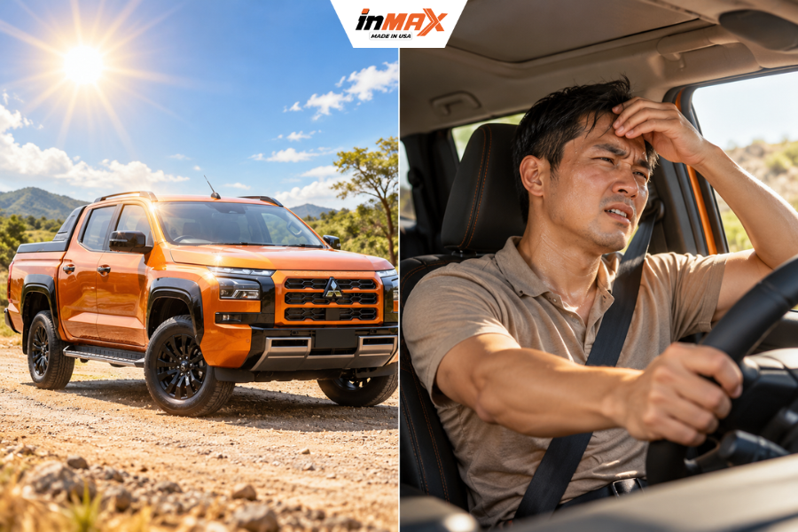 Đặc điểm khoang cabin Mitsubishi Triton khi di chuyển dưới trời nắng