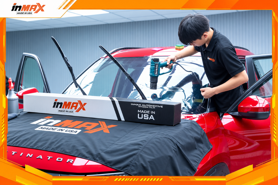 Dán phim cách nhiệt cho xe Mitsubishi Destinator - Vị trí kính lái
