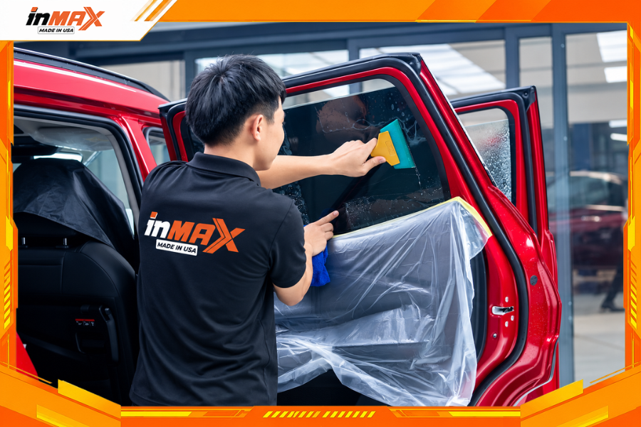 Dán phim cách nhiệt cho xe Mitsubishi Destinator kính sườn sau