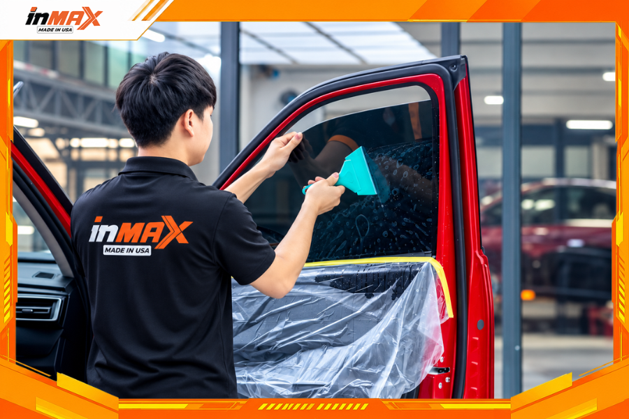 Dán phim cách nhiệt cho xe Mitsubishi Destinator kính sườn trước
