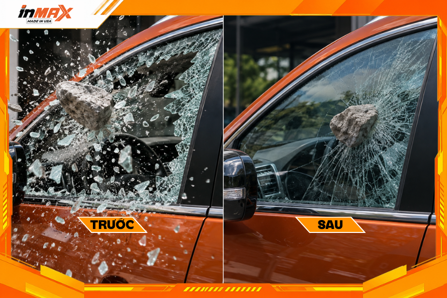 Dán phim cách nhiệt cho xe Mitsubishi Pajero Sport bảo vệ kính vỡ khi va chạm