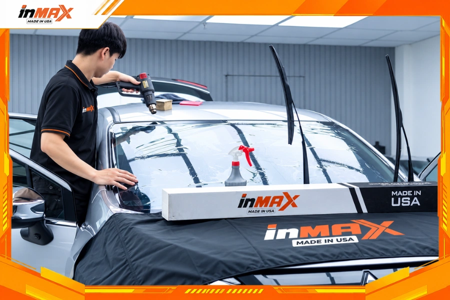 Dán phim cách nhiệt cho xe Mitsubishi Xpander - Vị trí kính lái