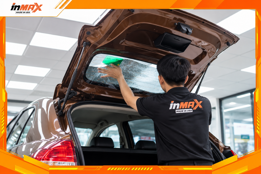 Dán phim cách nhiệt cho xe Suzuki Ciaz cho kính hậu
