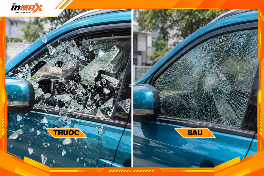 Dán phim cách nhiệt cho xe Suzuki Vitara giữ mảnh kính vỡ khi va chạm