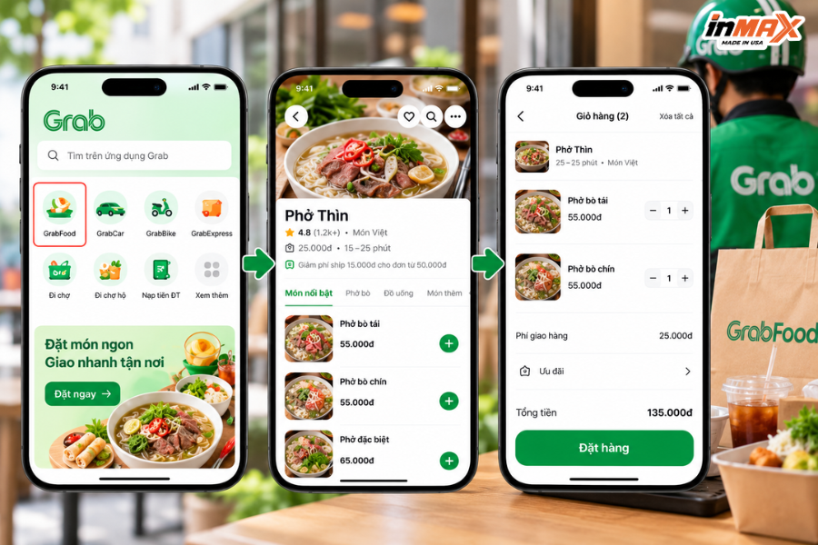 Giao diện bán hàng trên GrabMart