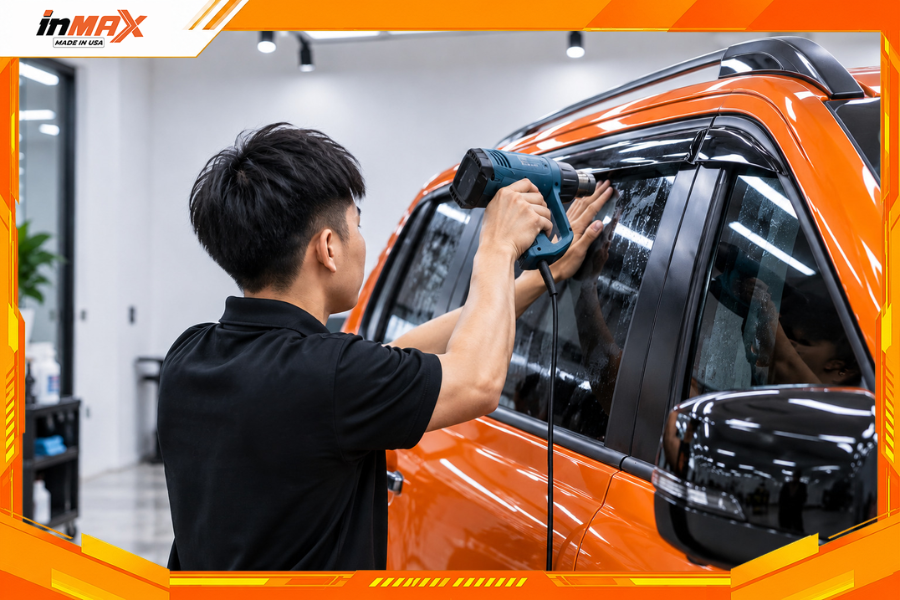 Quy trình dán phim cách nhiệt cho xe Mitsubishi Triton